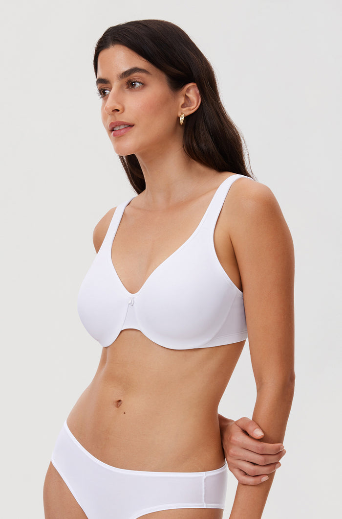 Women's Underwire Minimizer Bra White