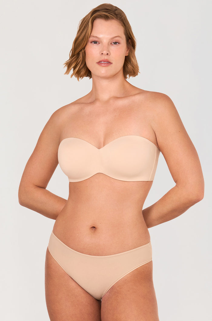 Women's Underwire Strapless Bra Beige