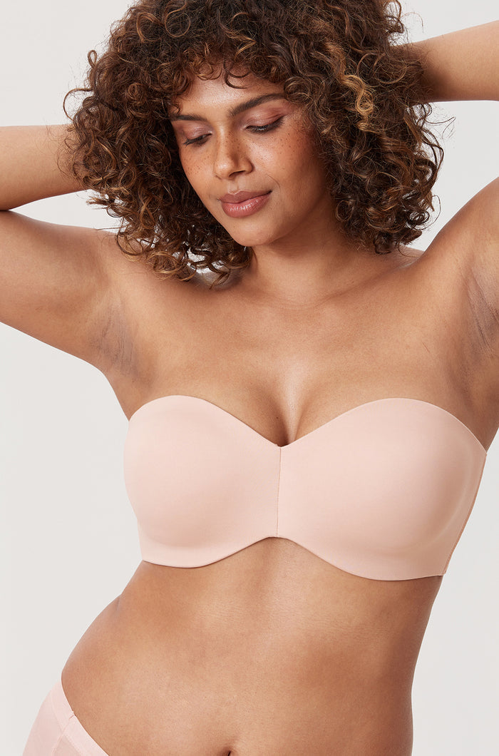 Women's Underwire Strapless Bra Apricot Pink