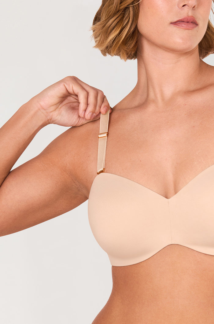 Women's Underwire Strapless Bra Beige