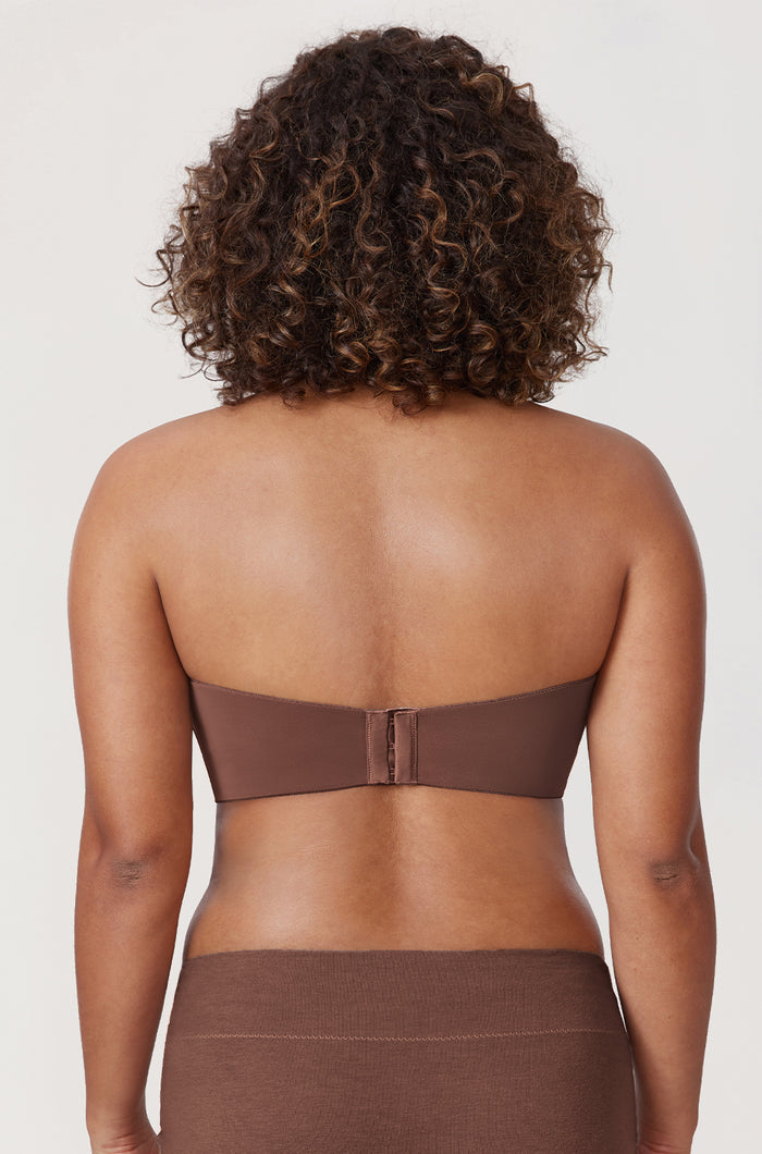 Women's Underwire Strapless Bra Brown Violet