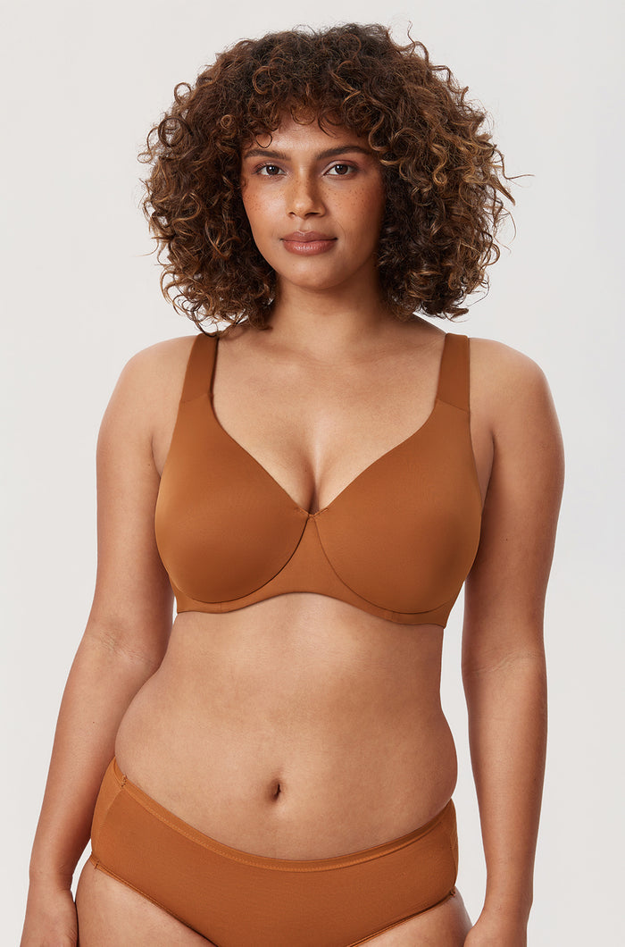 Women's Unlined Minimizer Bra Bronze Beige