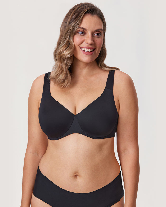 Women's Unlined Minimizer Bra Black