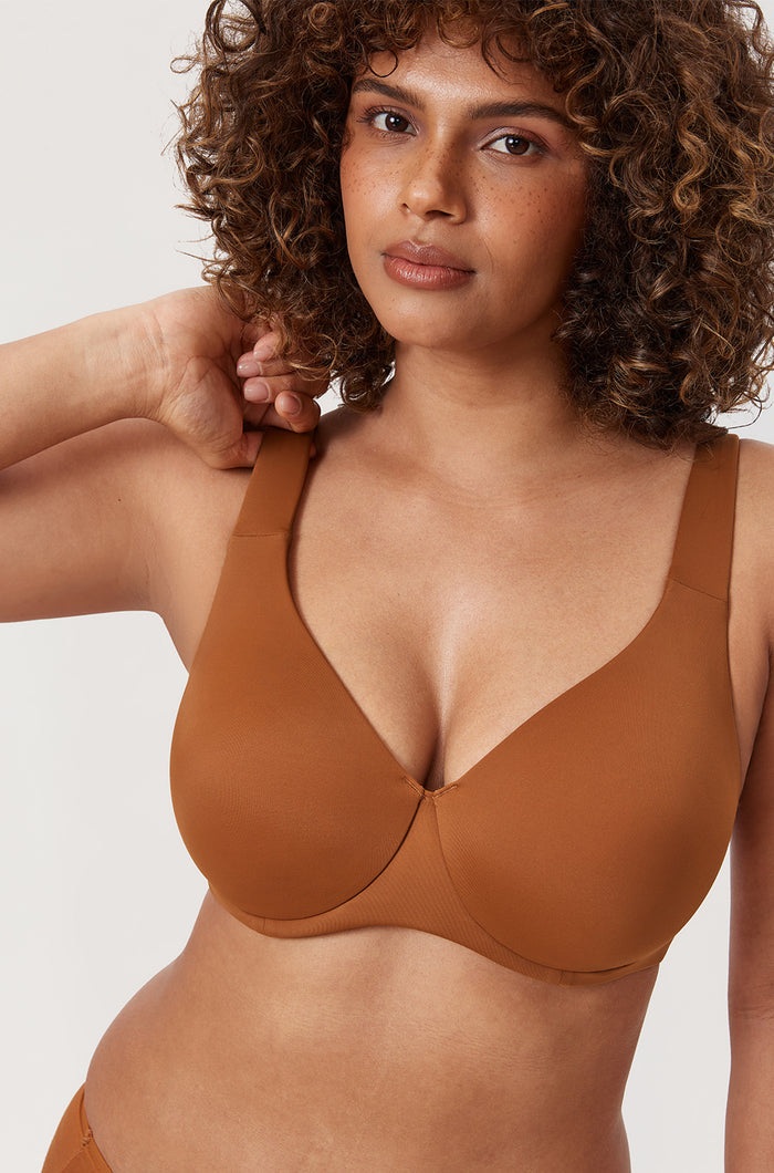 Women's Unlined Minimizer Bra Bronze Beige