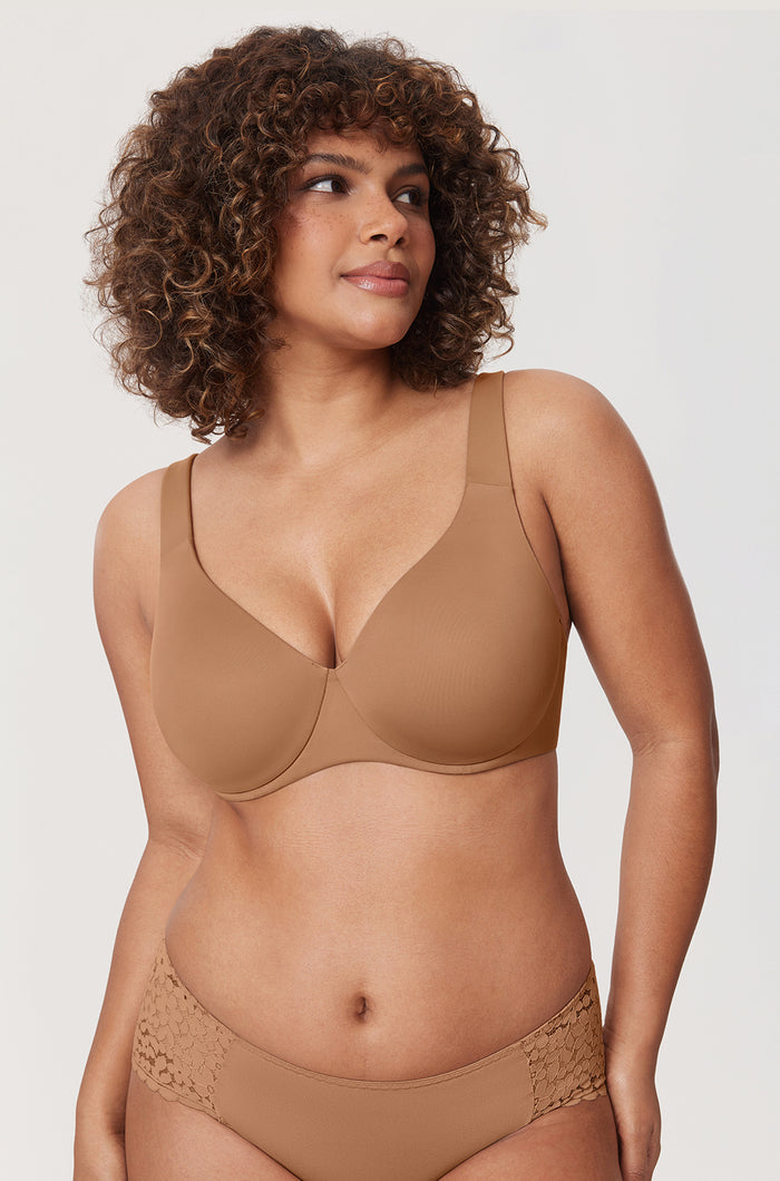 Women's Unlined Minimizer Bra Gravel Beige