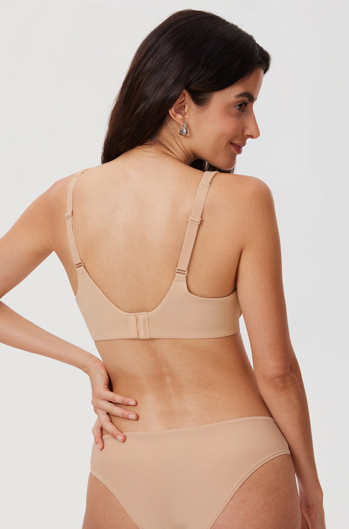 Women's Unlined Minimizer Bra Warm Beige