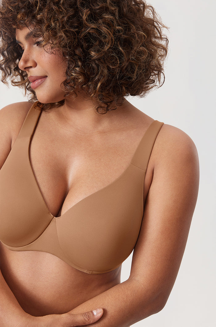 Women's Unlined Minimizer Bra Gravel Beige