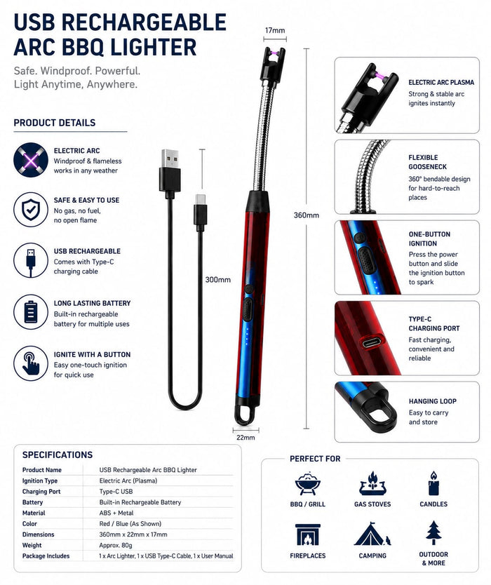 UNZAG ARC Lighter Electric Rechargeable Candle Lighter