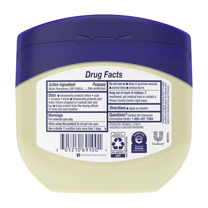 Vaseline Original Healing Jelly Petroleum Jelly - 13 oz - 24 Pack