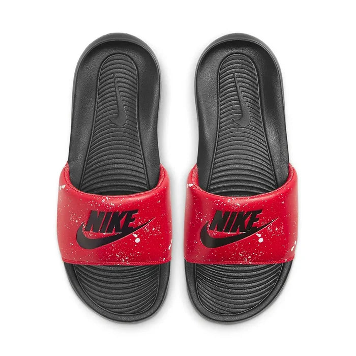 Victori One Printed Slide 'Paint Splatter - University Red'
