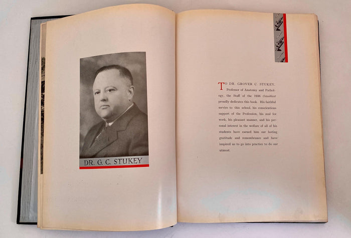 Vintage 1936 Kirksville College of Osteopathy & Surgery Yearbook at Duckwells