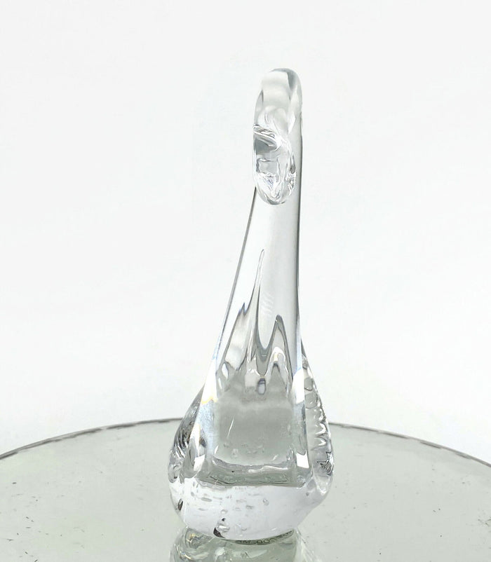 Vintage Crystal Swan by Pairpoint Glass at Duckwells