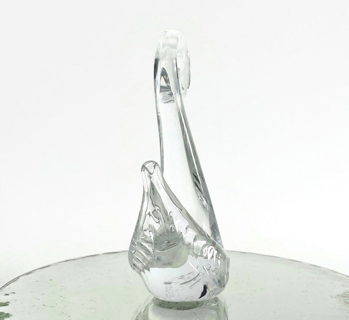 Vintage Crystal Swan by Pairpoint Glass at Duckwells