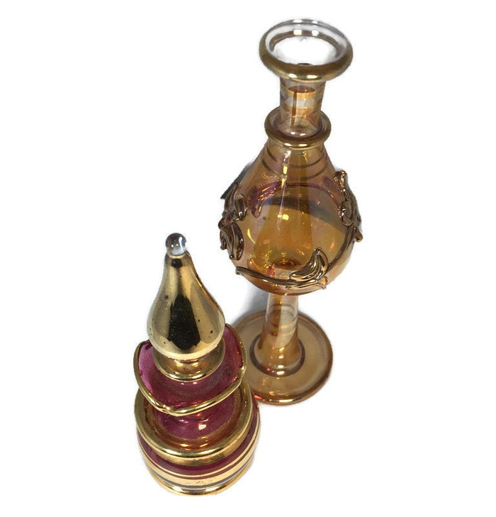 Vintage Egyptian Glass Perfume Bottles at Duckwells