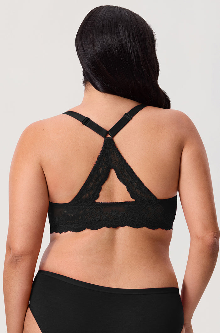Women's Vintage Lace Racerback Bra Lipstick Red