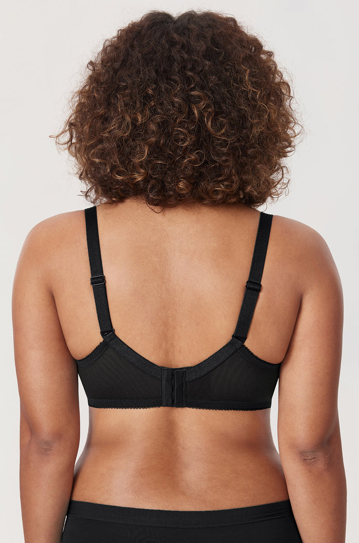 Women's Vintage Lace Unlined Bra Black