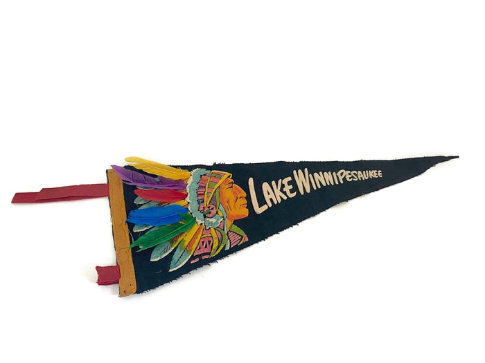 Vintage Lake Winnipesaukee, New Hampshire Pennant at Duckwells