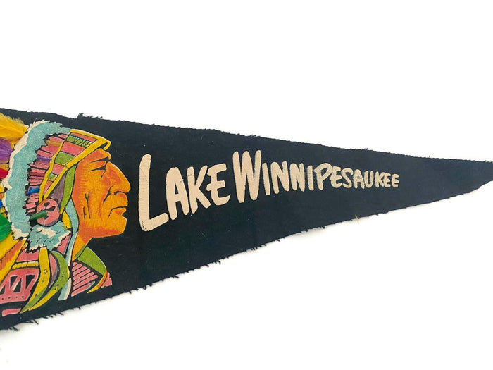 Vintage Lake Winnipesaukee, New Hampshire Pennant at Duckwells