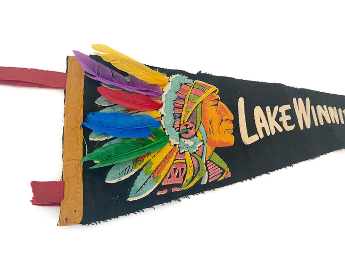 Vintage Lake Winnipesaukee, New Hampshire Pennant at Duckwells