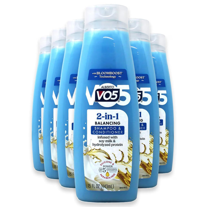 VO5 Moisturizing 2-in-1 Shampoo & Conditioner - 12.5 oz - 6 Pack