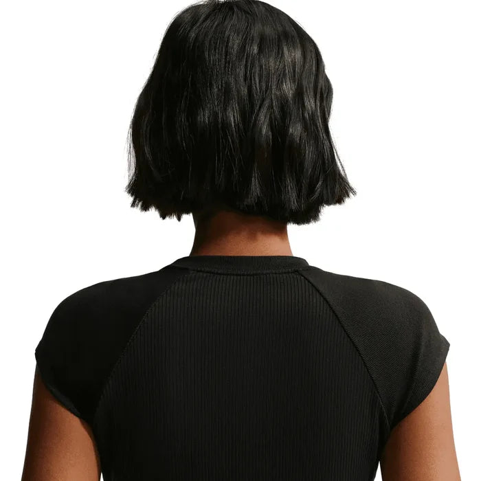 W NSW Chill Knit Tight SS Ribbed Top 'Black'