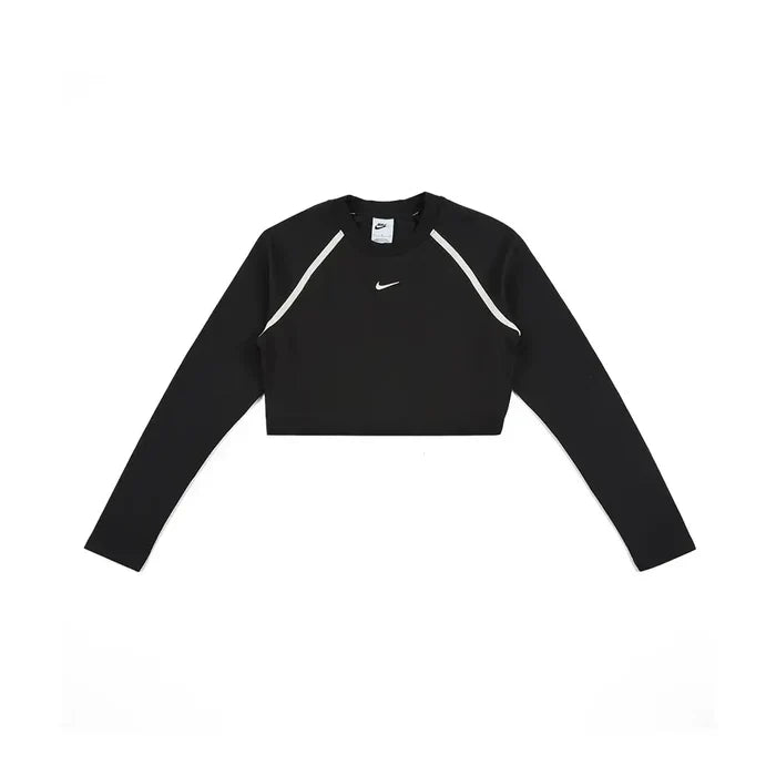 W NSW Tight LS Cropped Top 'Black'