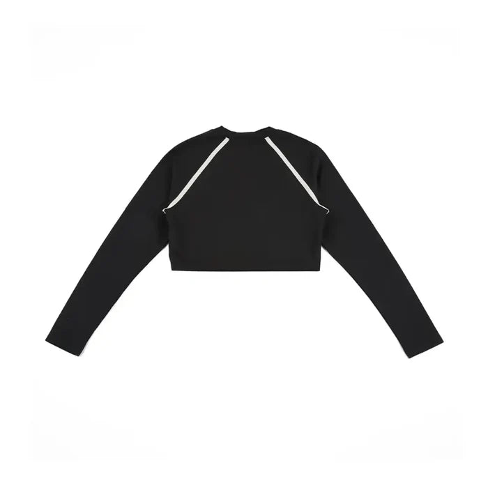 W NSW Tight LS Cropped Top 'Black'