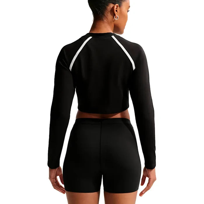 W NSW Tight LS Cropped Top 'Black'