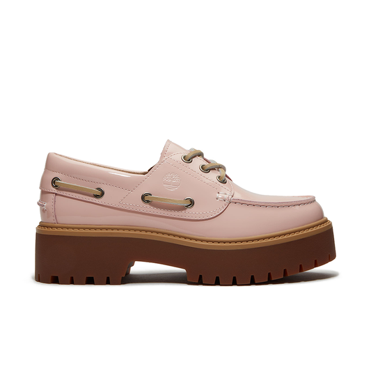 W Stone Street Platform Boat Shoe 'Light Pink Patent Leather'
