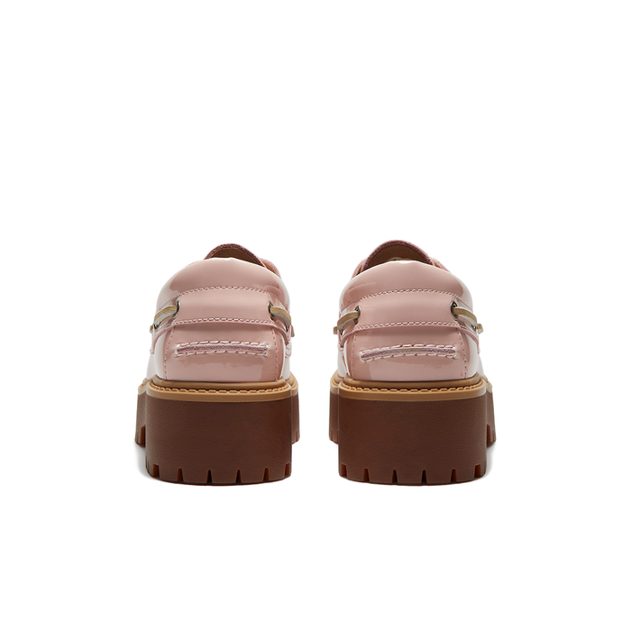 W Stone Street Platform Boat Shoe 'Light Pink Patent Leather'