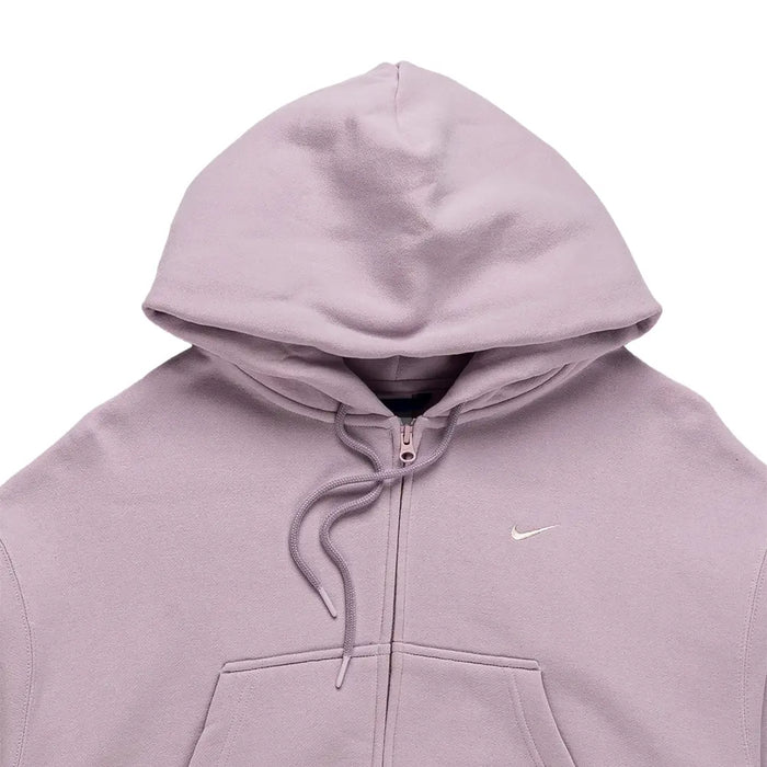 W Studio Fleece Medium Weight Oversized Full-Zip Cropped Hoodie 'Bleached Lilac Sail'