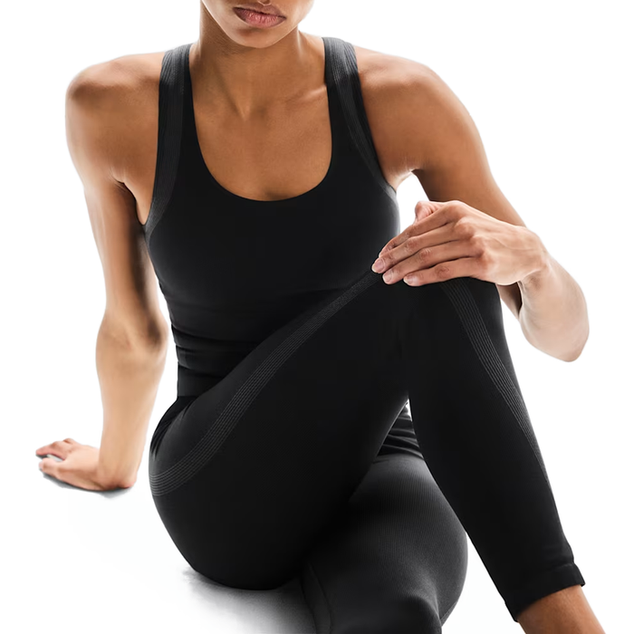 W Studio Knit Bodysuit 7/8 'Black Eclipse'