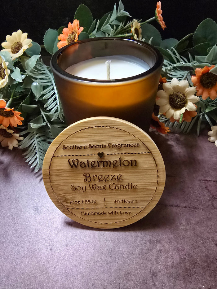 Watermelon Breeze - Soy Wax Candle - Hand Poured - 10oz