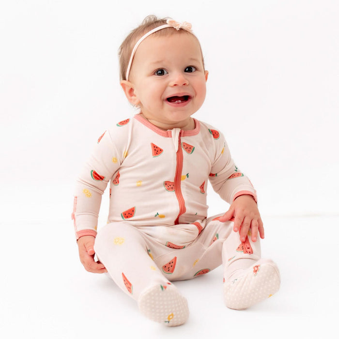 Watermelon Zippered Footie