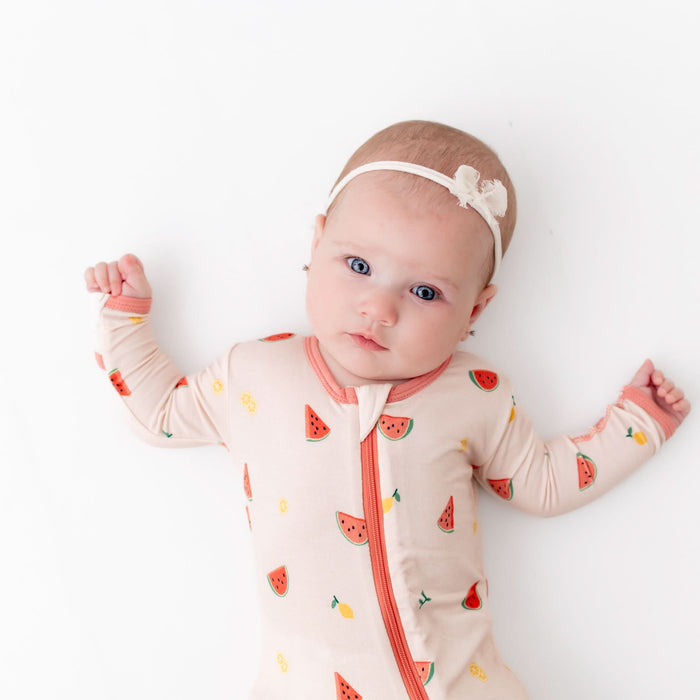 Watermelon Zippered Footie