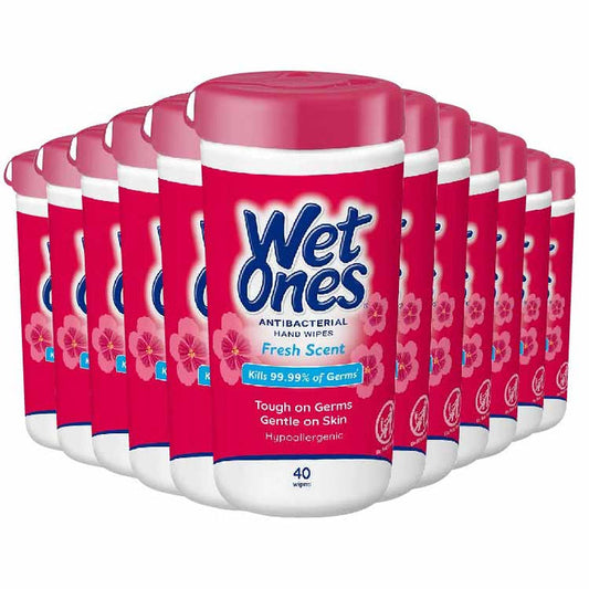 Wet Ones - Hand Wipes Fresh Scent  40 ct ea - 12 pack