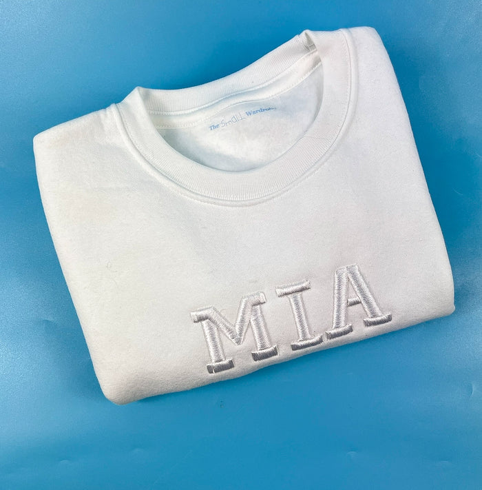 White 3D Font Jumper