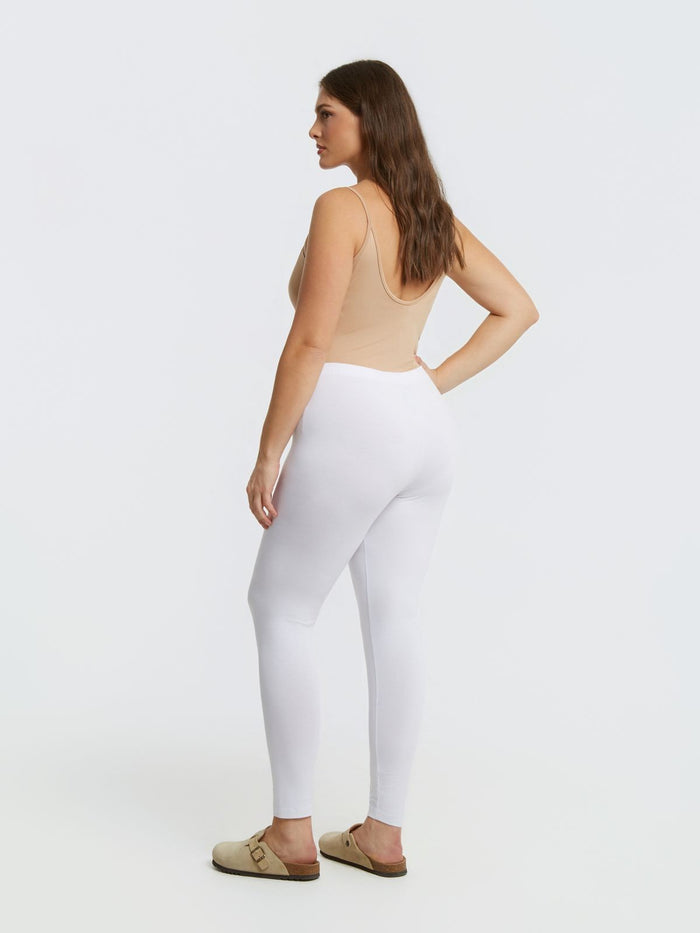 White Basic viscose leggings -  Mat
