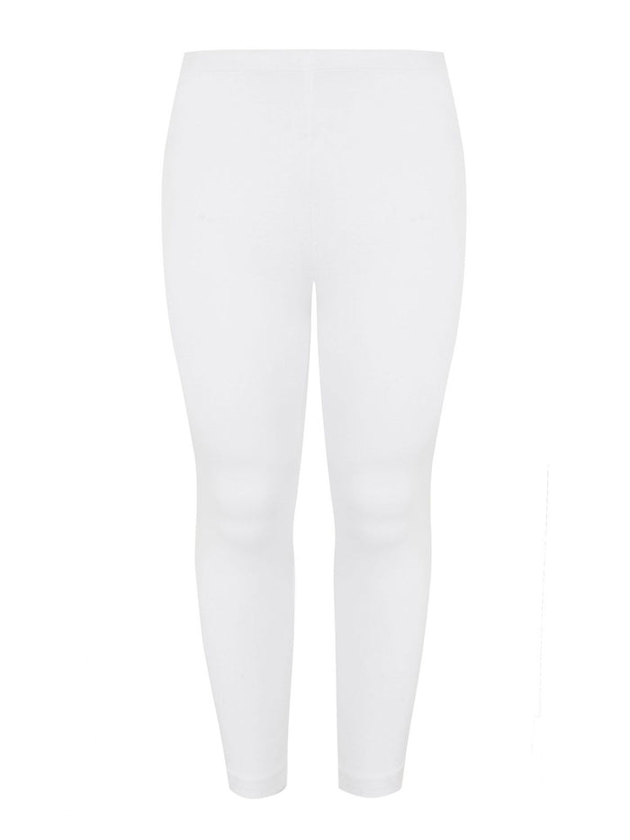 White Basic viscose leggings -  Mat