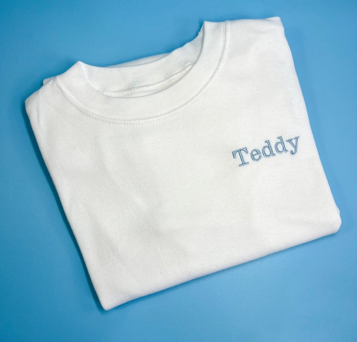 White T-shirt with side name