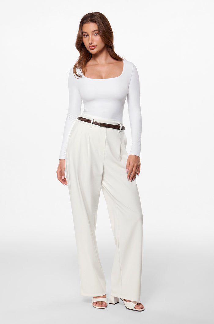 Wide Leg High Waisted Business Pants