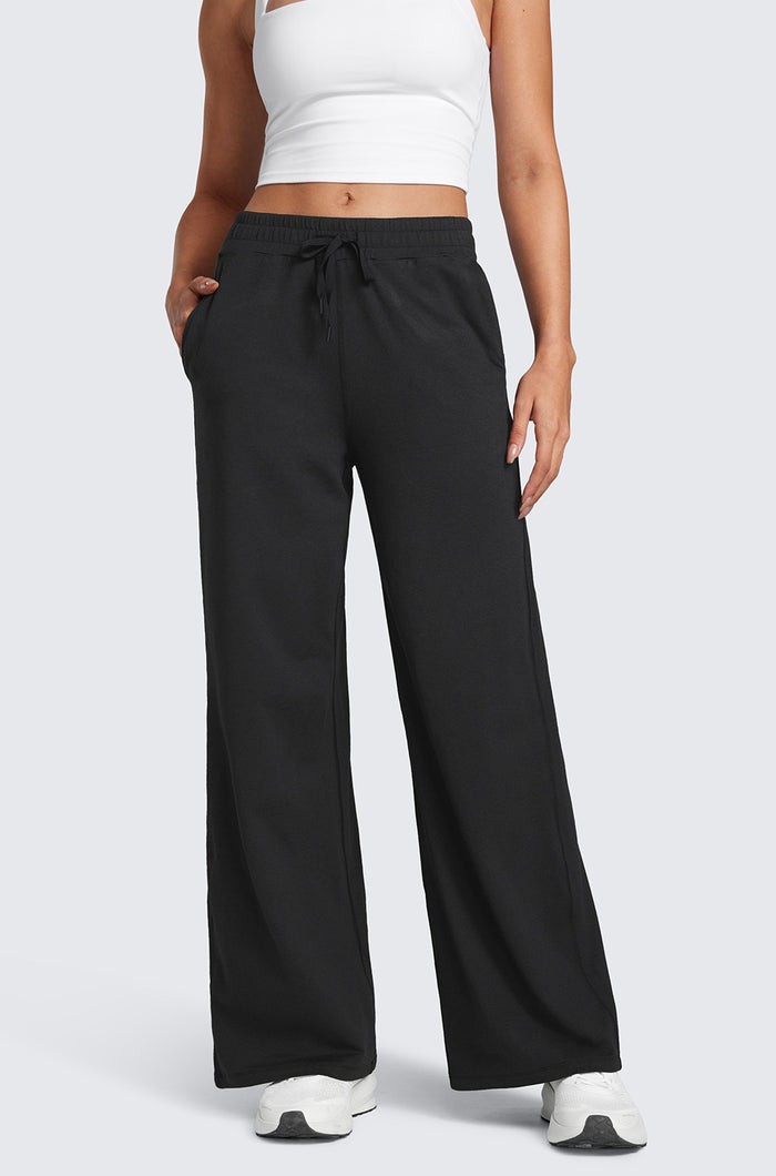Wide Leg Sweatpants With Pockets 30''