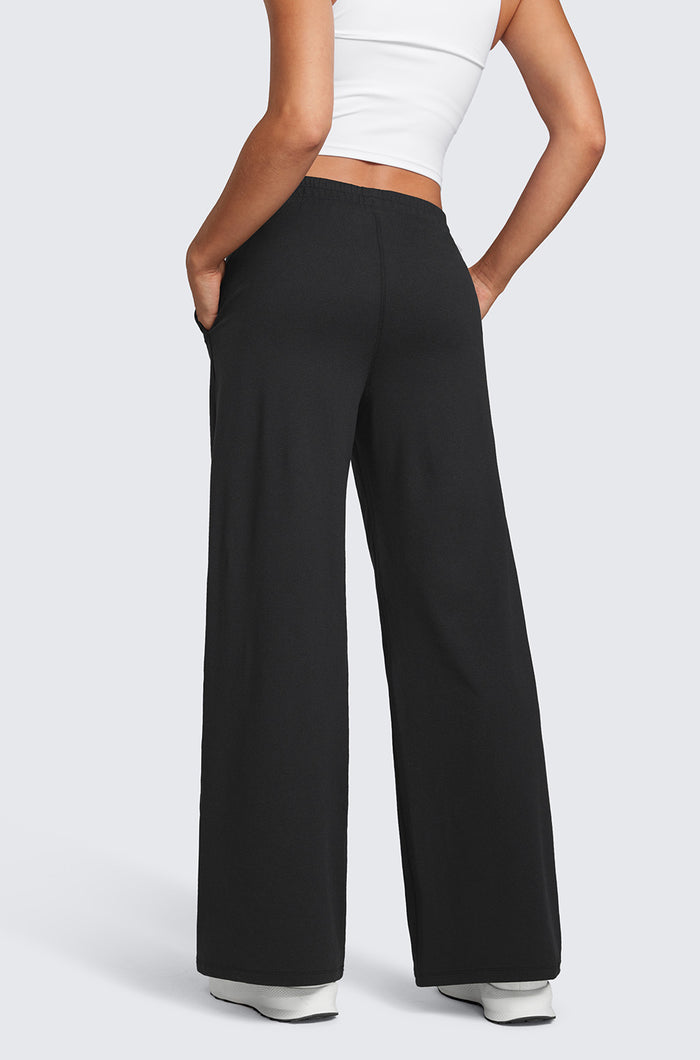 Wide Leg Sweatpants With Pockets 30''