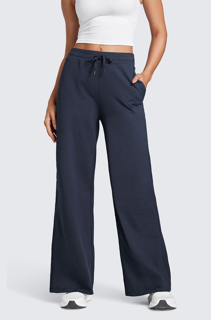 Wide Leg Sweatpants With Pockets 30''