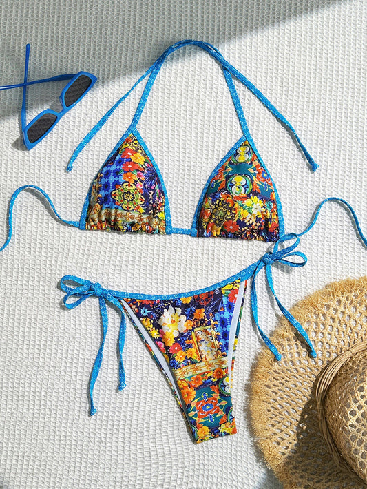 Women Halter Bikini Set - Two Piece Triangle Swimsuit Tie Bathing Suit 2026 Cute Swimwear