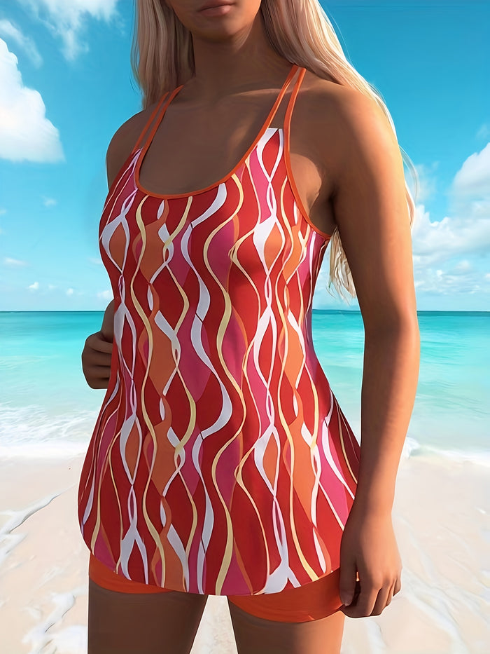 Women Plus Size Tankini Swimsuit - 2 Piece Flowy Plus Size Bathing Suits and Shorts with Pockets 2026