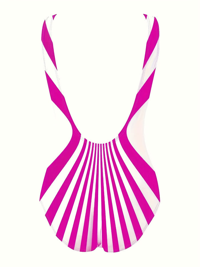 Women Sexy One Piece Tummy Control Swimsuit Shell Stitched Bathing Suit WITH coverup
