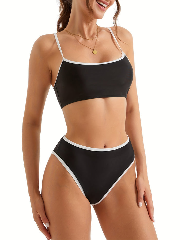 Women Two Piece Bathing Suits Push Up Bikini Set Halter Swimsuit Vintage Swimwea