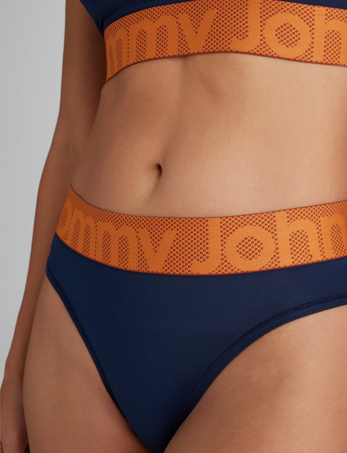 Women's 360 Sport Bikini::Dress Blues/Jaffa BBall WB