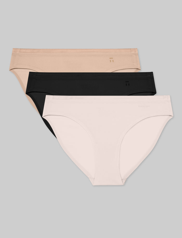 OLD::Women's Air Bikini (3-Pack)::Rugby Tan/Rosewater/Black